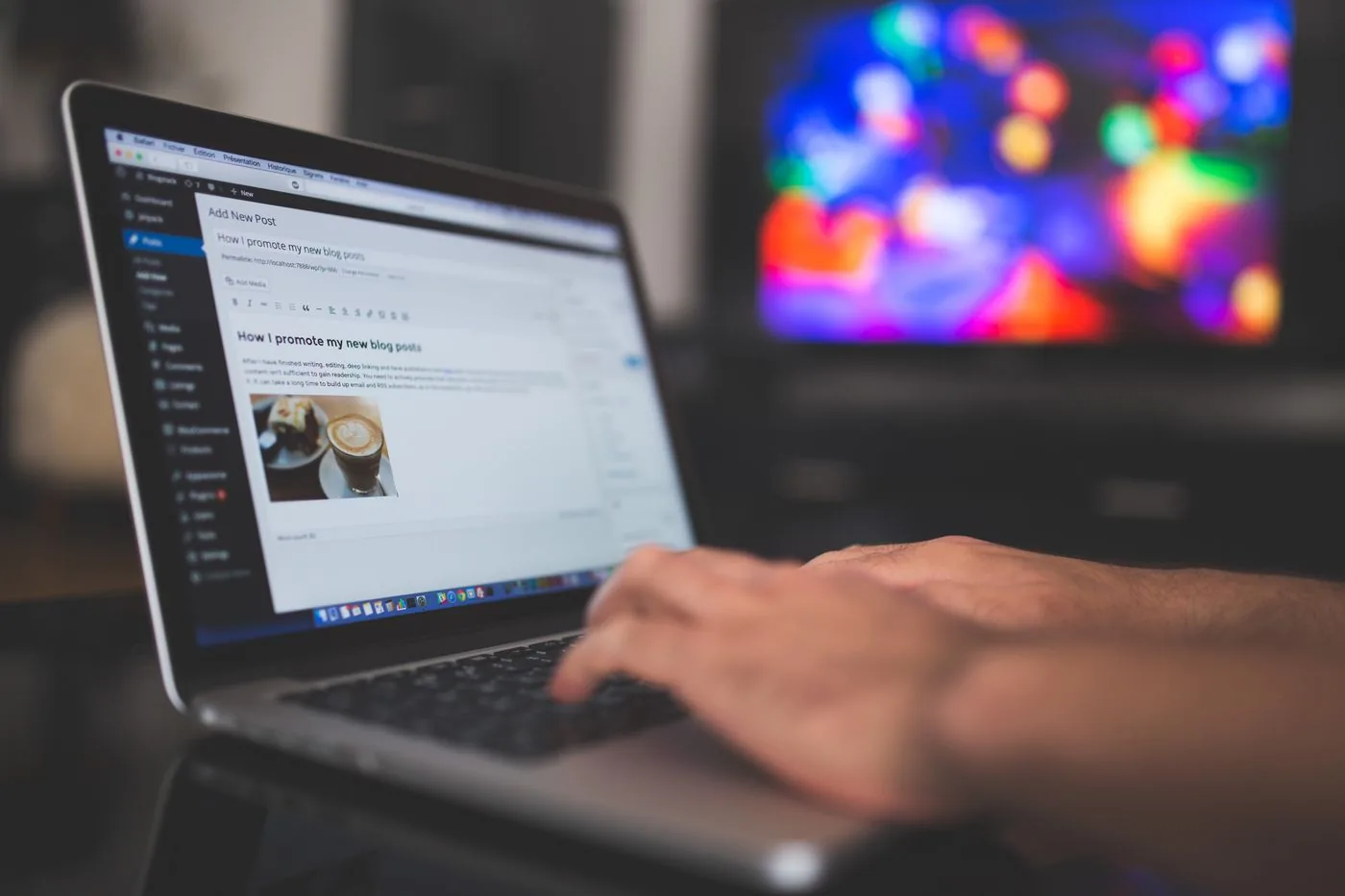 Marketer editing on-page content in a CMS for search intent